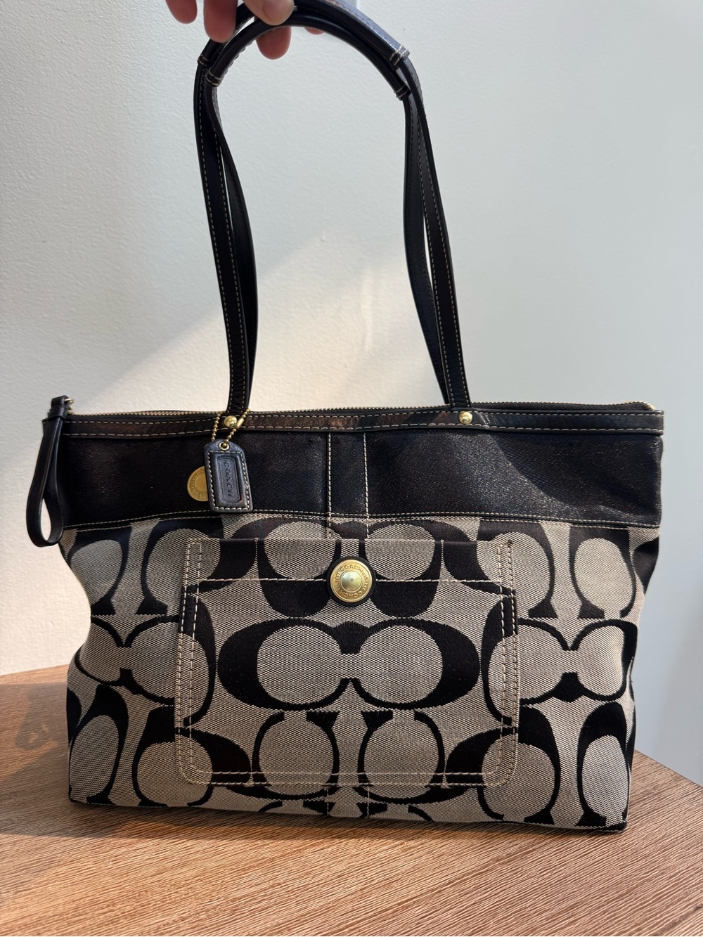 Vintage Y2K Coach Signature Stripe Bag